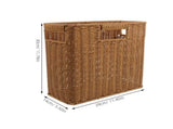 Tall Narrow Woven Storage Basket in Dark Brown for Home Organization, Stylish Space Saving and V1369-AZ3-W-18813