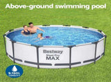Bestway Swimming Pool 366x100cm Steel Frame Round Above Ground Pools w/ Filter Pump 9150L BW-POOL-366CM-56419