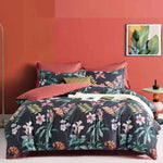 400TC Cotton Sateen Quilt Cover Set Secret Garden King V442-ATX-QUILTCS-SECRETGARDEN-CHARCOAL-KI