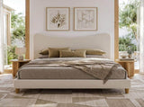 Artiss Queen Bed Frame with Boucle Headboard, Beige, 300kg Capacity BFRAME-H-DORA-Q-BG-ABC