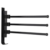 Home Hotel Bathroom Space Aluminum Moveable Multiple Rod Towel Rack Holder Storage OrganizerBlack 3 V1294-YM0901-3112200041816