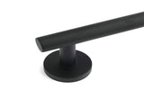Matt Black 600mm Long Single Towel Rack Rail Holder Stainless Steel Hanger Bar V1233-E6900260BL