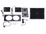 Solar Powered Exhaust Fan 12W 18V Monocrystalline Silicon Solar Panel Dual Fan Ventilator Kit for V1294-YM0901-3114250034411