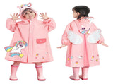 Kids Raincoat Waterproof Cute Pattern Lightweight Portable Children Hooded Rainwear for Girl Boy V1294-YM0901-3117230346611