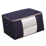 Clothes Storage Bags Fabric Foldable Blanket Storage Container Closet Organizer with Clear Window V1294-YM0901-3117250021312