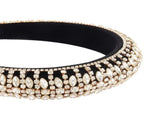 Rhinestone Crystal Padded Headbands for Women Colorful Rhinestone Embellished Velvet Hairband Shinny V1192-AZ-W-17480