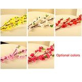 10 Pcs Yellow Artificial Flower Peach Blossom Branch Fake Blossom Flower Decor for Home Party V1294-YM0901-WE7670411