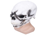 Halloween Scary Skull Mask Adult Full Head Latex Skull Helmet Glowing Eyes with Moving ChinWhite V1294-YM0523-3117210187811