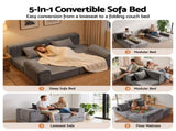 Artiss 5-in-1 Convertible Sofa Bed Floor Mattress Modular Boneless Curved Couch SB-B-COMP-2S-GY