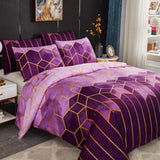 Erena Purple Quilt/Doona/Duvet Cover Set - King Size V493-MK-478