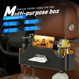 Car Backseat Organizer 3-in-1 Multifunctional Car Back Seat Storage with Drink Cup Holder Tissue V1258-DP02-F-415