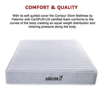 Palermo Contour 20cm Encased Coil King Mattress CertiPUR-US Certified Foam V63-818763