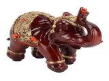 Elephant Statue Durable Resin Cute Elegant Attract Wealth Round Corner Elephant Decor for Home V1294-YM0626-3115220164911