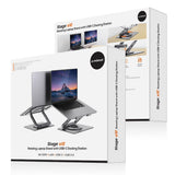 mbeat Stage S12 Rotating Laptop Stand with USB-C Docking Station - Space Grey V186-MB-STD-S12GRY