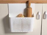Kitchen Cabinet Door Organizer Plastic Punch Free Cabinet Door Hanging Shelf for Spices V1294-YM0901-3117230428011