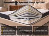 Giselle 18cm Single Memory Foam Mattress Dual Feel Reversible Charcoal Foam FOAM-C-MFM-ETHER-H018-S