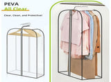 Clear Garment Bags for Hanging Clothes & Travel - Long Plastic Clothes Cover for Suit, Coat, Dress, V1366-AZ2-W-18288