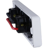 C2000 Series Classic 250V 10A Horizontal Twin Skirting Switch Socket Outlet, White Electric V1202-V1-CLIC20162WE