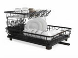 CARLA HOME 2 tier Dish Drying Rack with Drainboard & Utensil Holder for Kitchen V178-36538