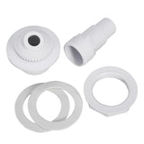 Pool Return Jet Fitting Above Ground Pool Complete Pool Return Jet Kit with Gaskets and Hose Adapter V1107-125-95397-WHT-4PCS