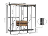 XXL Heavy Duty Wardrobe Closet w/ Shelf, Drawer & Rack V178-66999