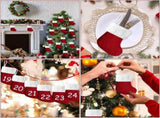 24PCS Christmas Mini Stockings Red Cable Knit Xmas Rustic Stocking Mini Stockings Christmas Bulk V1366-AZ2-W-19933