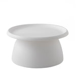 Artiss Coffee Table Round 71CM Plastic White AI-PP-CT-L-WH