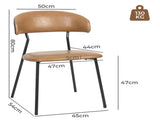 Levede 4x PU Leather Dining Chairs Kitchen Lounge CH1151-PU-4-BR