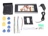 7 Inch AHD LCD Screen Wired Video Intercom Doorbell System 1080P IR Night Vision ID Card Camera Dual V1294-YM0901-3114240047911