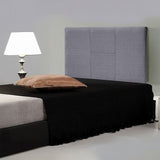 Linen Fabric Single Bed Headboard Bedhead - Grey V63-800817