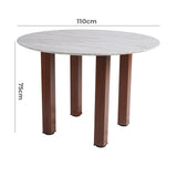 Willowmarble Round Dining Table V264-DNT-431S-WLA-11M