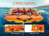 Towable for Boating, 1-3 Riders Inflatable Boats and Towables, 510lbs Water Sport Towable V952-CQTL2SFDX3R0W43OPV0