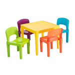 Kids Plastic 5-Piece Table & 4 Chairs Set V196-7901