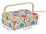 Sewing Accessories Basket with Removable Tray, 3 Colors, Needle and Thread Organizer, Fabric Storage V1237-ZY-203-3376