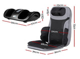 Livemor Full Back Massage Seat Cushion Heating With Kneading Foot Massagers MASSAGE-188-BARON-BK