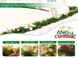 Christmas Decorations with Lights Battery Operated - Outdoor Garland for Mantle, Lighted V1369-AZ3-W-05583