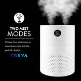 Portable Cool Mist Humidifier 2 Liter Capacity Rechargeable Battery Powered 2 Misting Modes Led V1258-DP02-C-937