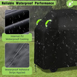 BBQ Grill Cover 420D Oxford Waterproof Windproof for Outdoor Gas and Charcoal Grills 145 x 60 x 120 V1189-LC-HW-00455