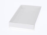 100 Pack of White Card Box - Clear Slide On Lid - 17 x 25 x 5cm - Large Beauty Product Gift Giving V382-100WHITEHAMP17X25X5