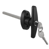 Heavy Duty Black Shed Door Handle Lock set Featuring Longer Stem & Key Shed Security Lock Simple for V1369-AZ3-W-13769