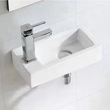 Small Compact Bathroom Cloakroom Hand Wash Basin Sink Ceramic Wall Hung V63-952321