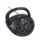 Laser Black Portable CD Boombox with AM/FM Radio V1031-CDBB-200-BLK