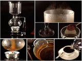 Hand Brewed Coffee Maker Siphon Type Stainless Steel Base Classic Coffee Machine for Home Office V1294-YM0703-3113230034211
