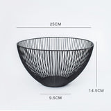 Iron Kitchen Basket Fruit Holder for Home and Living Room Organization, 1-Piece Storage Solution V1366-AZ2-W-19530