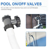 Inlet/Outlet Valve Compatible with Coleman, Intex, Bestway, Above Ground Pool Filter Pump, Pool Pump V1237-ZY-203-1852