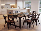 Levede Dining Table 4-6 Seater Industrial Rectangular 160cm Kitchen Restaurant CH1179-WA-AU