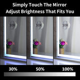 Hollywood LED Makeup Mirror with Smart Touch Control and 3 Colors Dimmable Light V178-89999