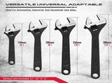 SEDY 4Pc Adjustable Wrench Set Shifter Heavy Duty SAE & Metric Household Repair V465-81046