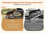 Dog Stairs for Car, 5 Steps Extra Wide Foldable Dog Ramp for Large Dogs with Non-Slip Rug Surface, V952-KZDGLTEKMZFHUGZNR001V0