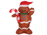 4.92ft Christmas Inflatable Gingerbread Man Cute Rapid Inflation Blow Up Gingerbread Man for Garden V1294-YM0901-3115230113513